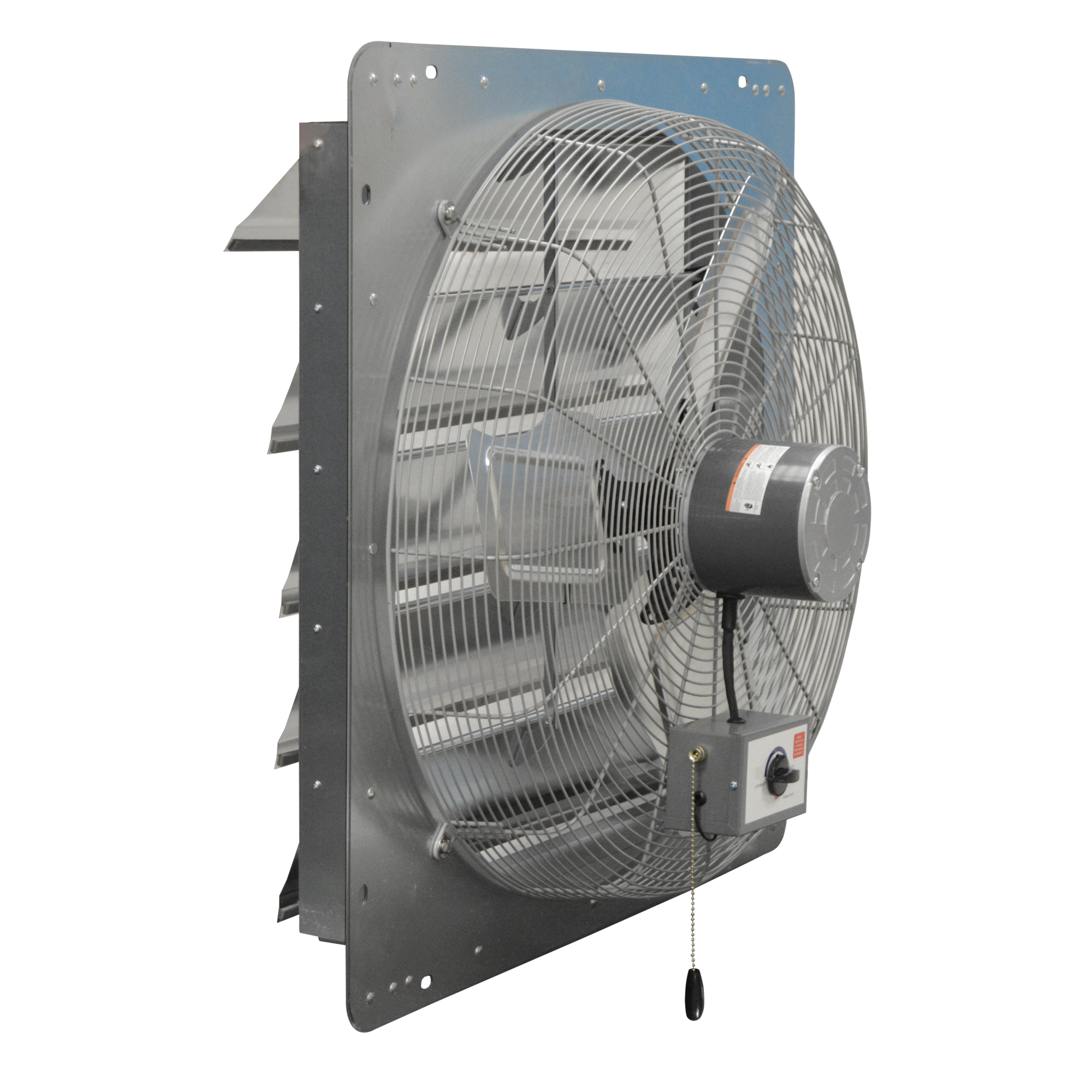 Canarm, 24in. SHUTTER FAN ADJUSTABLE THERMOSTAT, 3 SPEED, Drive Type Direct, Fan Diameter 24 in, Air Delivery 4244 cfm, Model# GSF3-24A